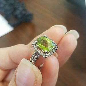 Peridot silver ring